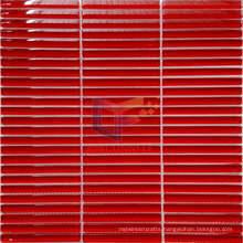 Red Crystal Strip Tile Mosaic Tile (PT110)